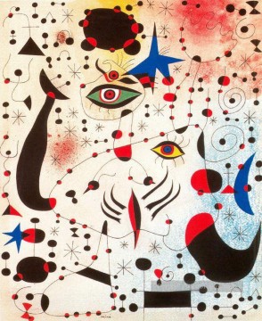 Abstraite et décorative œuvres - Chiffres et constellations en amour avec une femme dadaïste